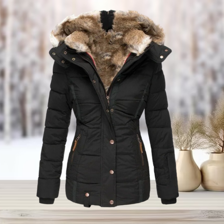 Stijlvolle plus size dames winterjas, puffer model, perfecte pasvorm en comfort voor modebewuste vrouwen.