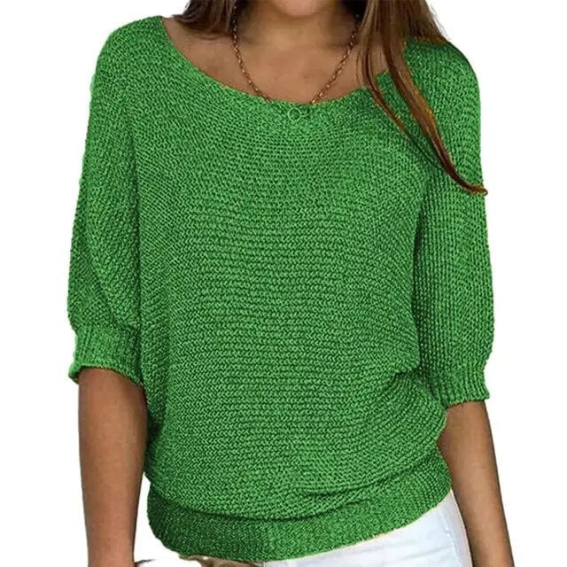 Elegante dames sweater met ruches detail, effen kleur, medium stretch, warme acrylstof, perfect voor koudere maanden.