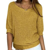 Elegante dames sweater met ruches detail, effen kleur, medium stretch, warme acrylstof, perfect voor koudere maanden.