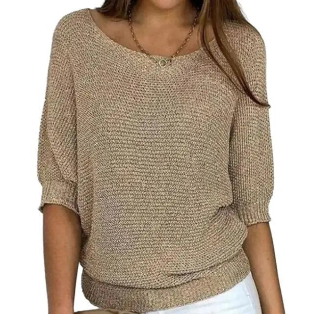Elegante dames sweater met ruches detail, effen kleur, medium stretch, warme acrylstof, perfect voor koudere maanden.
