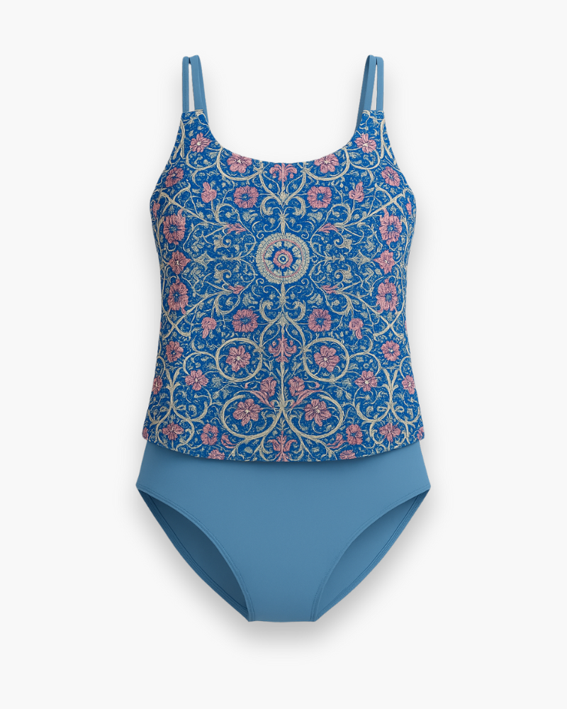 Dames tankini badpak, comfortabel en stijlvol. Ideaal voor een dagje aan het strand of bij het zwembad.