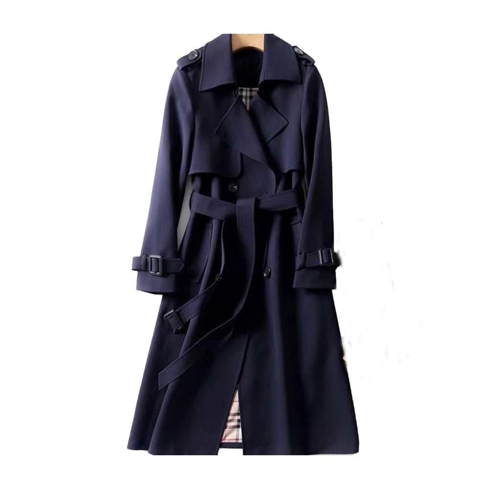 Klassieke trenchcoat dames: Comfortabele overkleding, ideaal als lente- of herfstjas met ceintuur.