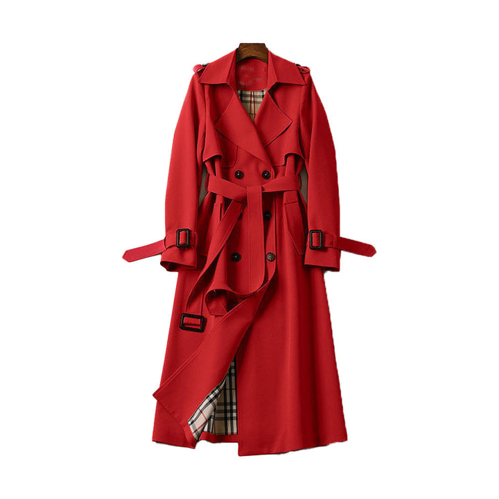 Comfortabele dames trenchcoat: Modieuze overkleding met een klassieke pasvorm, voor elke gelegenheid.