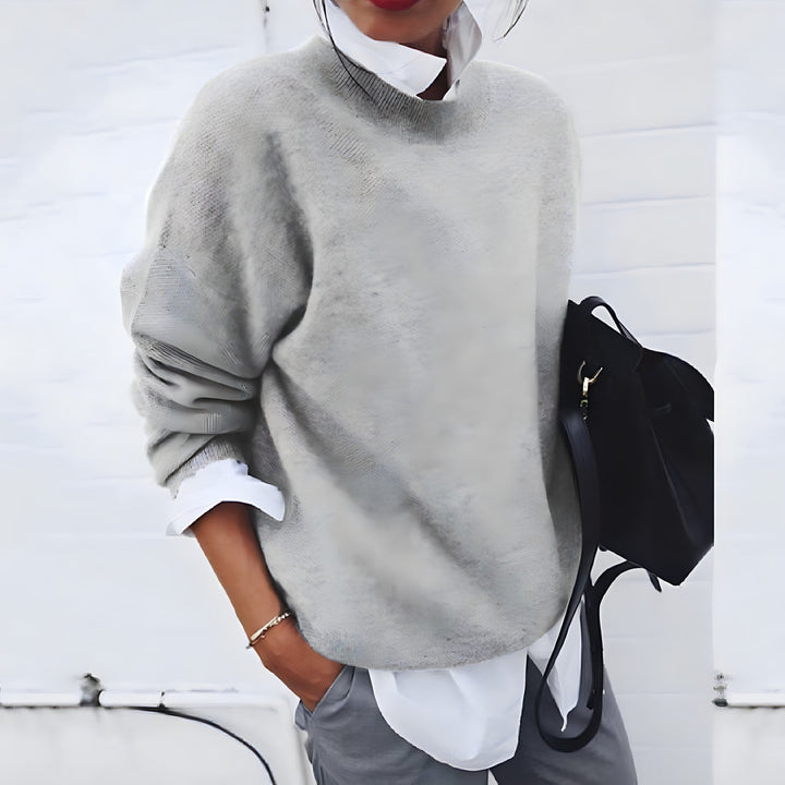 Elegante dames trui met lange mouwen, comfortabel en stijlvol, ideaal voor een modieuze winterlook.