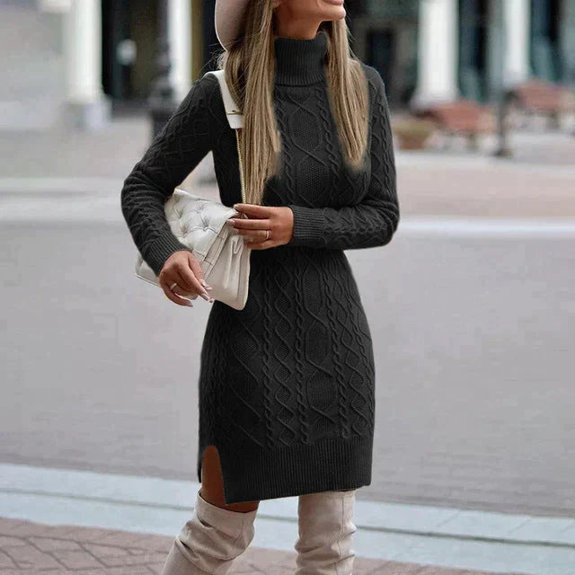 Comfortabele en veelzijdige dames winterjurk, ideaal voor dagelijks gebruik. Warm en stijlvol, geschikt voor elke vrouw.