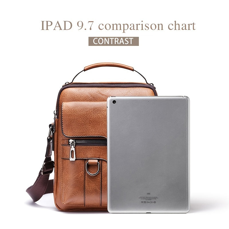 Elegante en functionele Jannes leren crossbody tas voor heren, zwart, donkerbruin en lichtbruin, stijlvol en duurzaam.