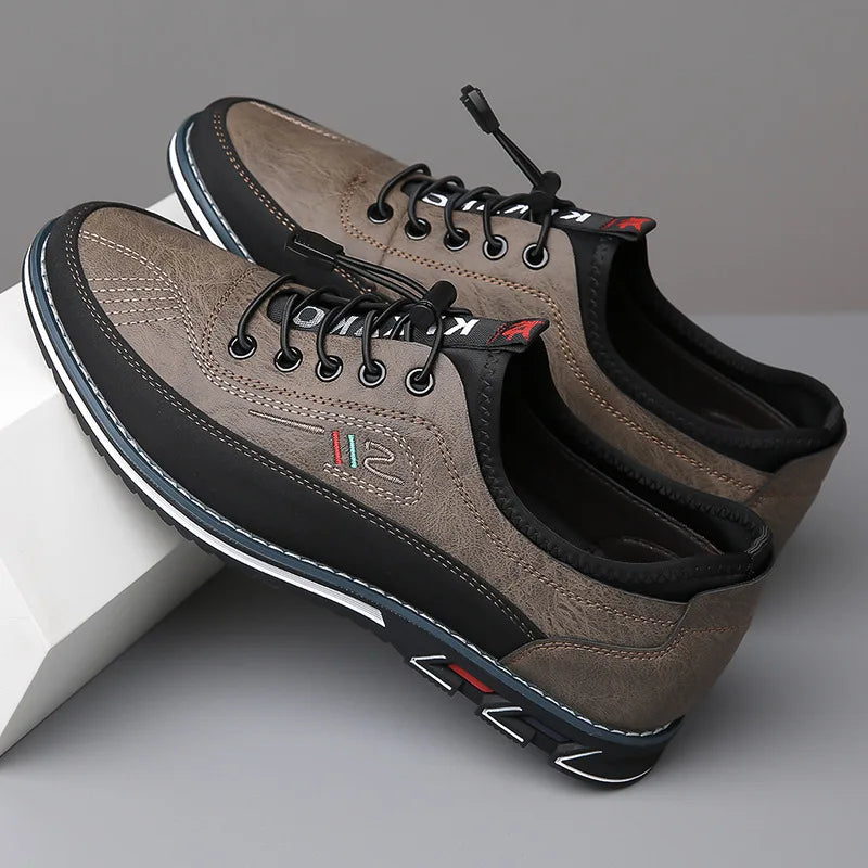 "Elegante formele heren schoenen van leer met tijdloos ontwerp, elastische veters, ademend materiaal en lichte schokabsorptie
