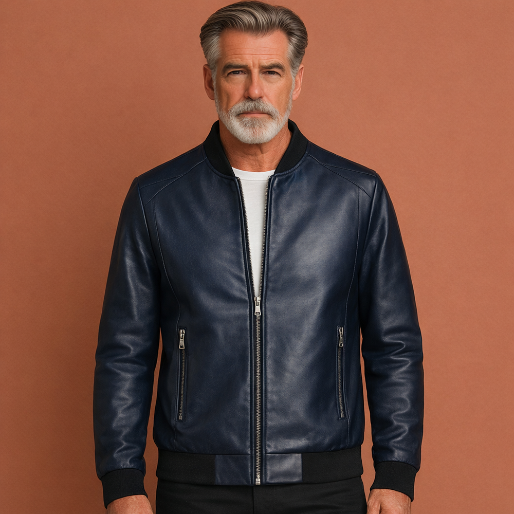 Stijlvolle heren leren jas, stoer en comfortabel voor elk seizoen. Ideaal als casual jas of bovenkleding.