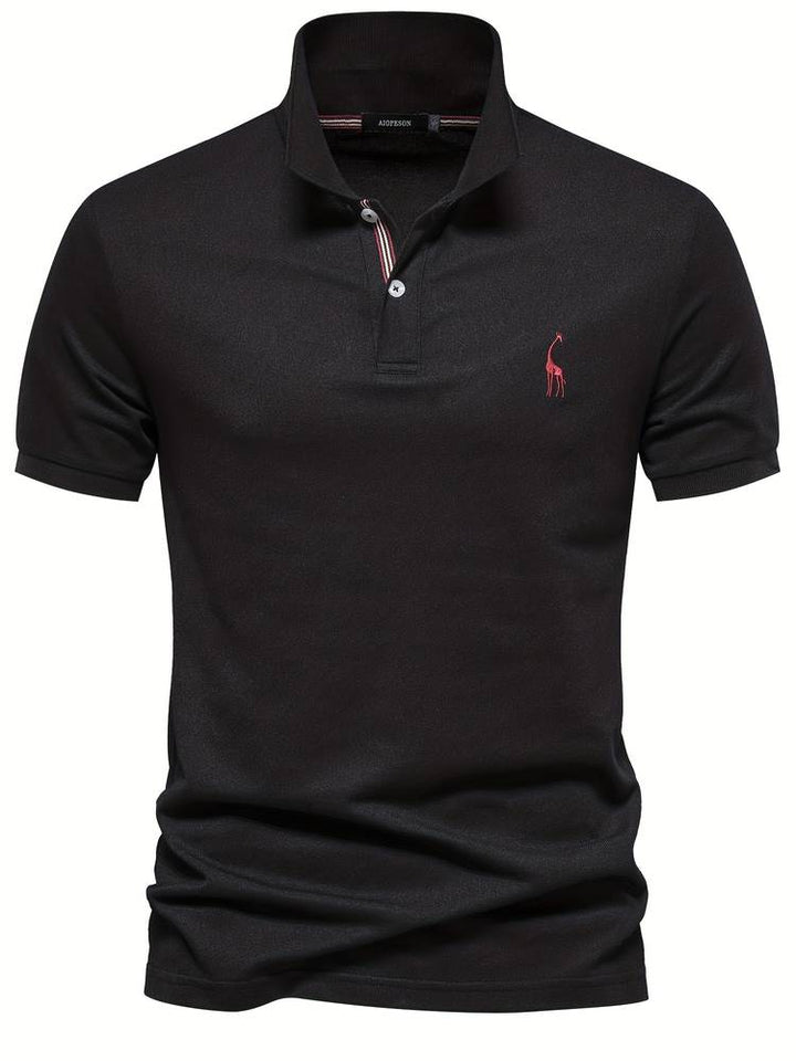 "Elegante heren polo in beige, blauw en bordeaux rood met hoogwaardige afwerking, perfecte balans tussen stijl en comfort."