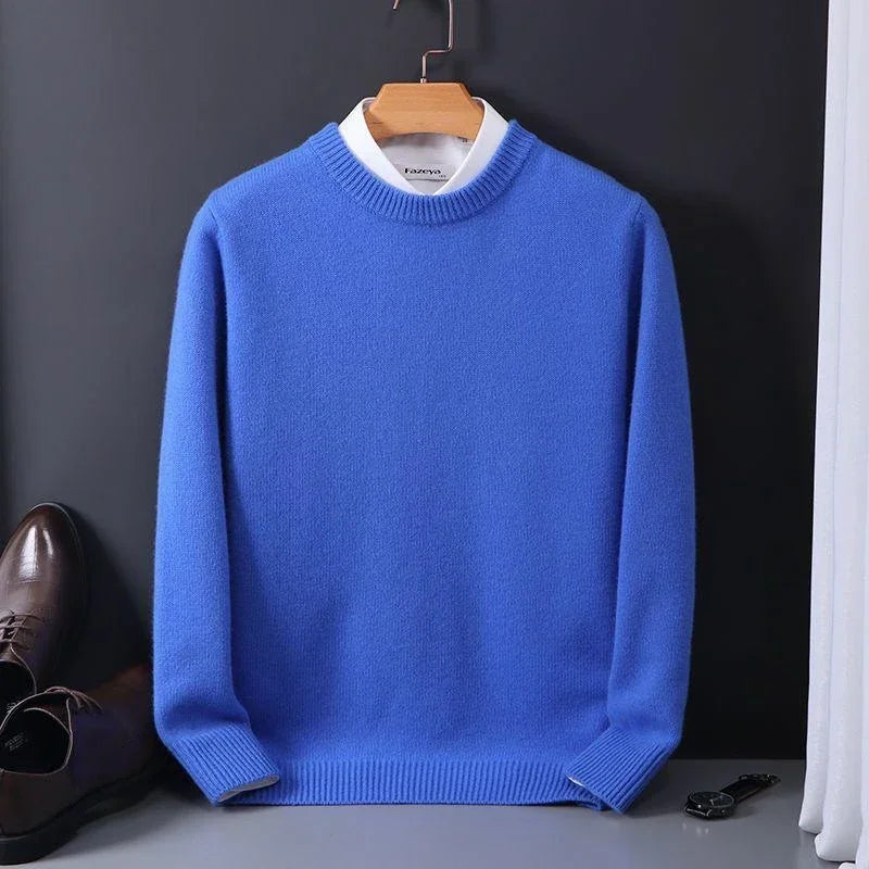 "Elegante kasjmier trui in diverse kleuren, zachte luxe stof, ideaal voor stijl en comfort op koude dagen."