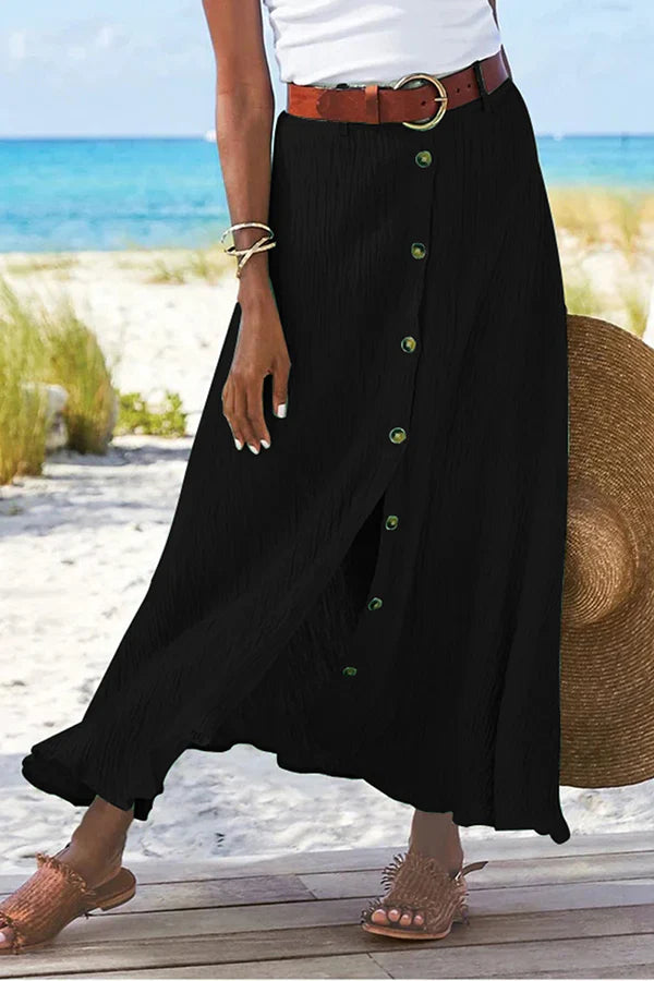 Chique en vloeiende dames maxi rok met A-lijn. Een must-have voor elke garderobe, perfect voor een elegante of casual look.