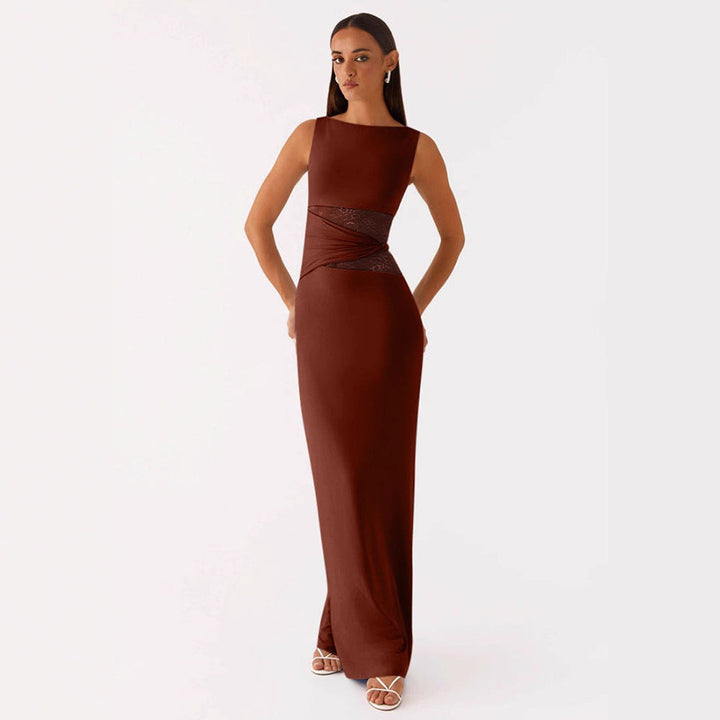 Prachtige elegante avondjurk voor dames, lange jurk met fishtail geschikt voor gala en bruiloften.