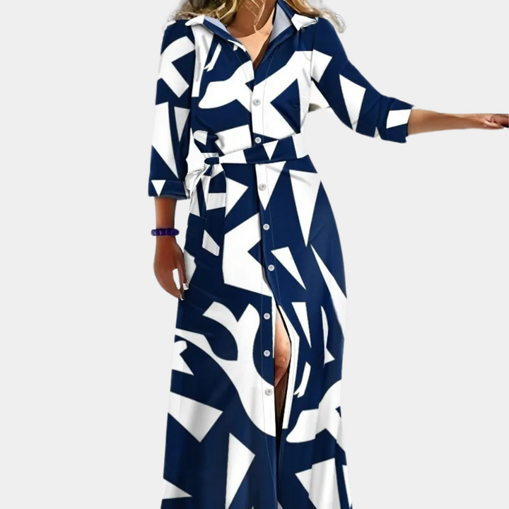 Comfortabele dames zomerjurk, lange vloeiende pasvorm. Ideaal als casual outfit of chique feestjurk in diverse kleuren.