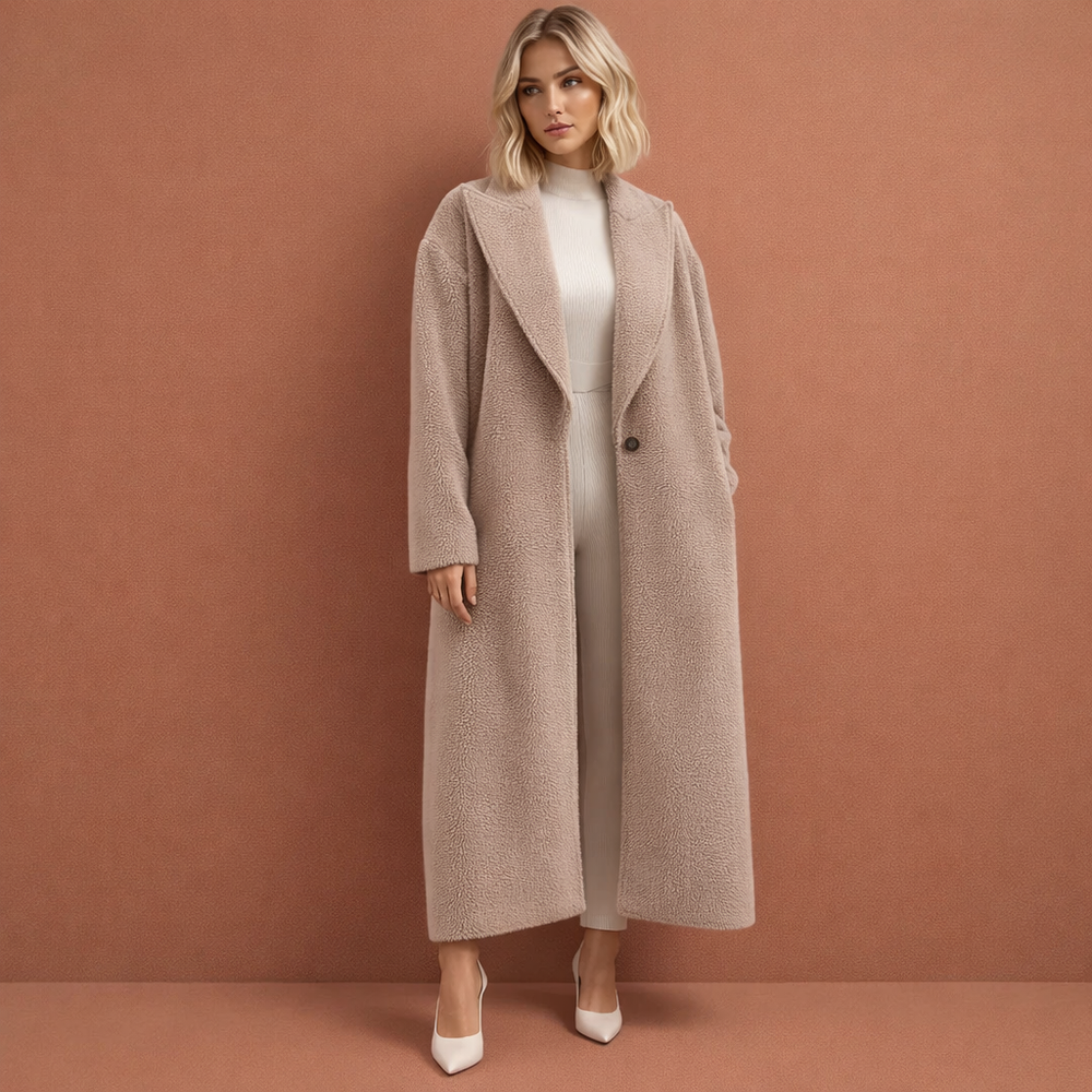 Comfortabele oversized lange damesjas, ideaal voor herfst en winter. Een moderne bovenkleding voor elke gelegenheid.