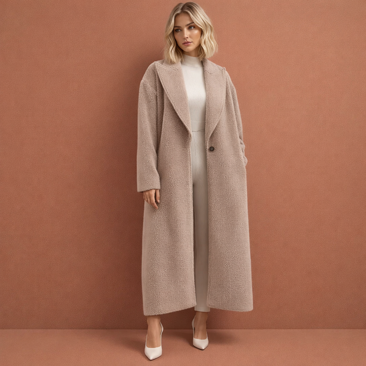 Comfortabele oversized lange damesjas, ideaal voor herfst en winter. Een moderne bovenkleding voor elke gelegenheid.
