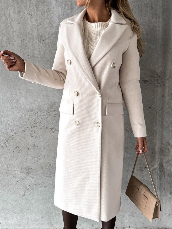 Chique lange dames tussenjas, veelzijdig en comfortabel, perfect voor lente of herfst mode.