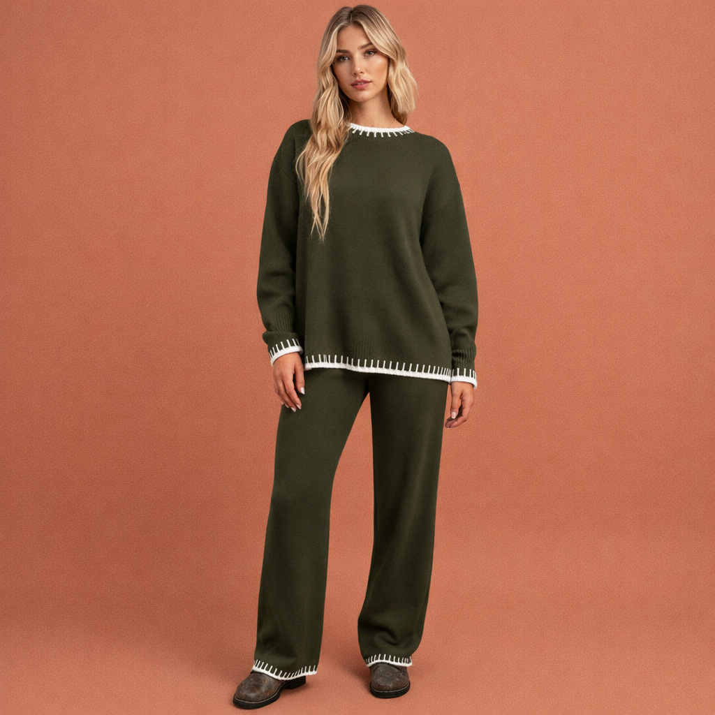 Veelzijdige comfortabele losvallende dames set; casual chic voor lente en herfst.