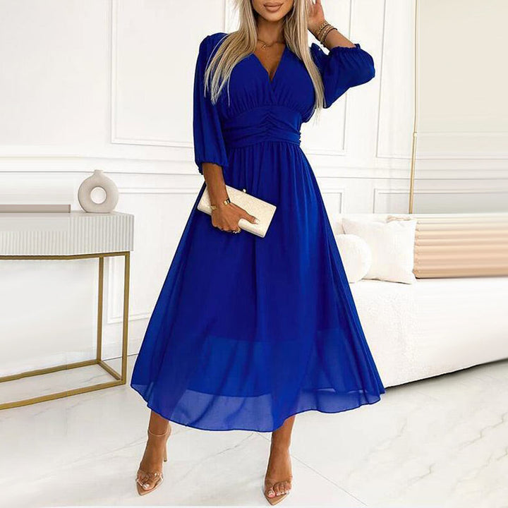 Dames elegante midi zomerjurk, luchtig, stijlvol en comfortabel, perfecte zomermode.