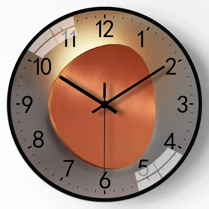 Elegante minimalistische wandklok, stille kwartsuurwerk, 30 cm diameter, klassiek-modern ontwerp, decoratief voor elk interieur