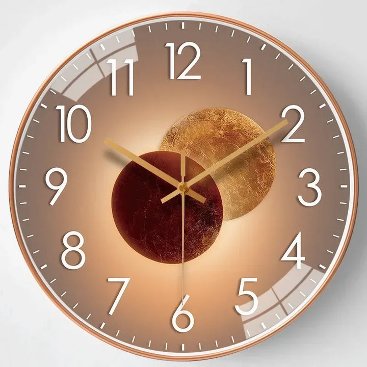 Elegante minimalistische wandklok, stille kwartsuurwerk, 30 cm diameter, klassiek-modern ontwerp, decoratief voor elk interieur