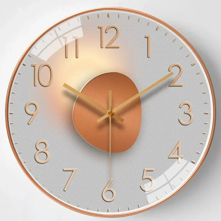Elegante minimalistische wandklok, stille kwartsuurwerk, 30 cm diameter, klassiek-modern ontwerp, decoratief voor elk interieur