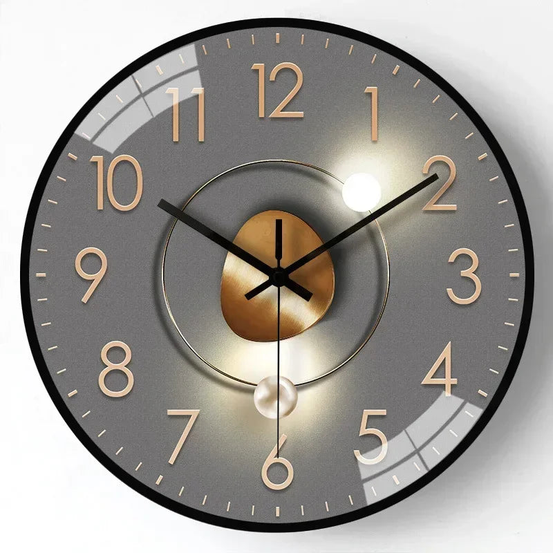 Elegante minimalistische wandklok, stille kwartsuurwerk, 30 cm diameter, klassiek-modern ontwerp, decoratief voor elk interieur