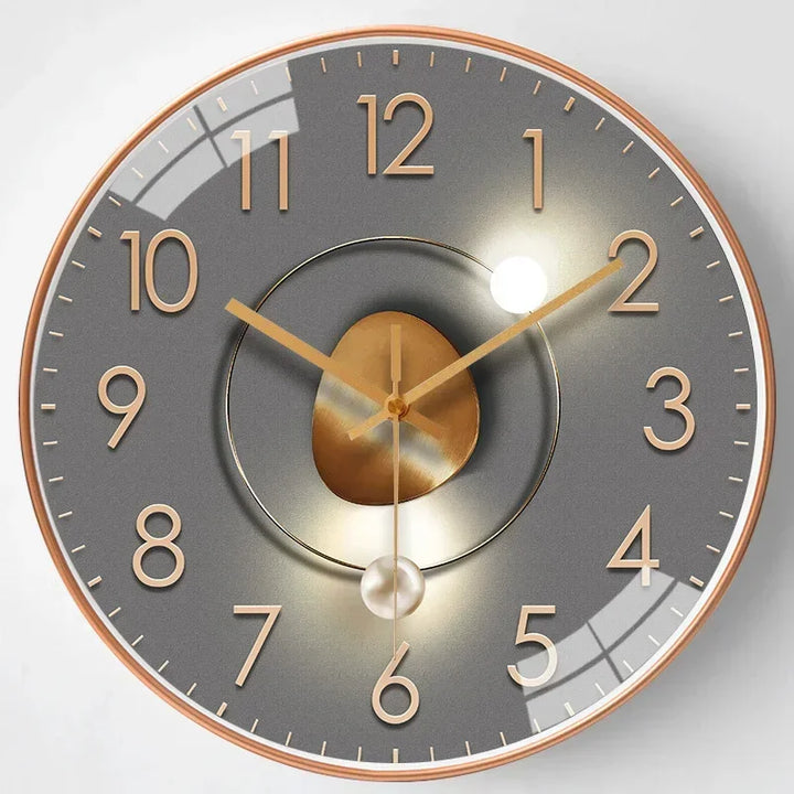 Elegante minimalistische wandklok, stille kwartsuurwerk, 30 cm diameter, klassiek-modern ontwerp, decoratief voor elk interieur