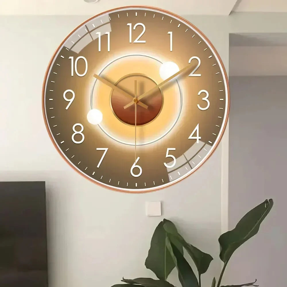 Elegante minimalistische wandklok, stille kwartsuurwerk, 30 cm diameter, klassiek-modern ontwerp, decoratief voor elk interieur
