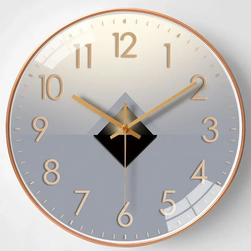 Elegante minimalistische wandklok, stille kwartsuurwerk, 30 cm diameter, klassiek-modern ontwerp, decoratief voor elk interieur