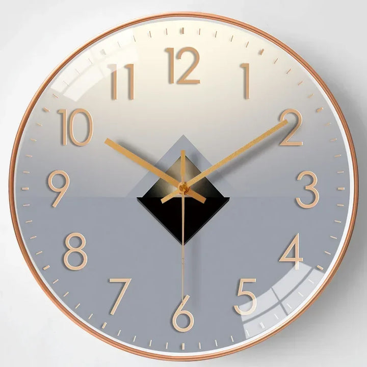 Elegante minimalistische wandklok, stille kwartsuurwerk, 30 cm diameter, klassiek-modern ontwerp, decoratief voor elk interieur