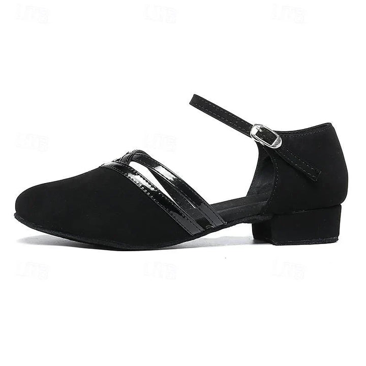 "Elegante moderne dames dansschoenen, ademend materiaal, open teen design, geschikt voor ballroom, salsa en latin."