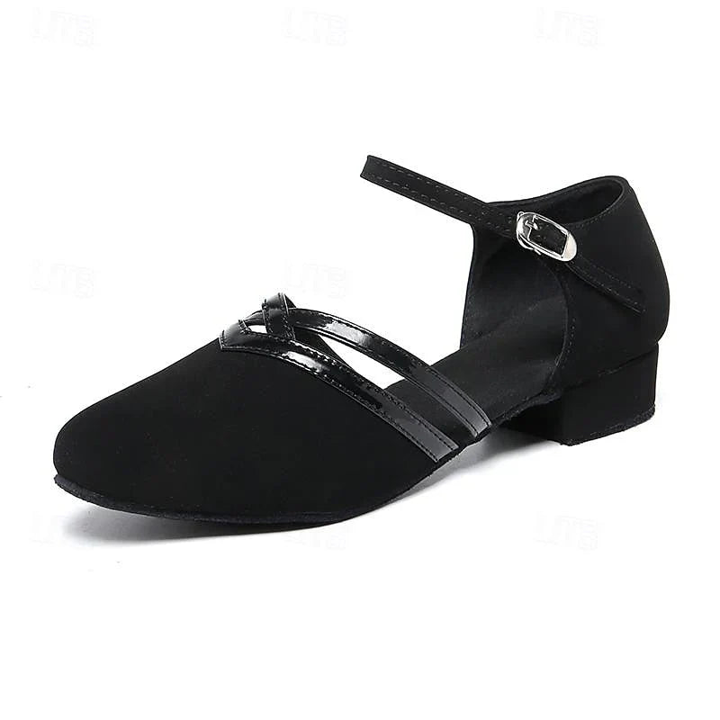 "Elegante moderne dames dansschoenen, ademend materiaal, open teen design, geschikt voor ballroom, salsa en latin."