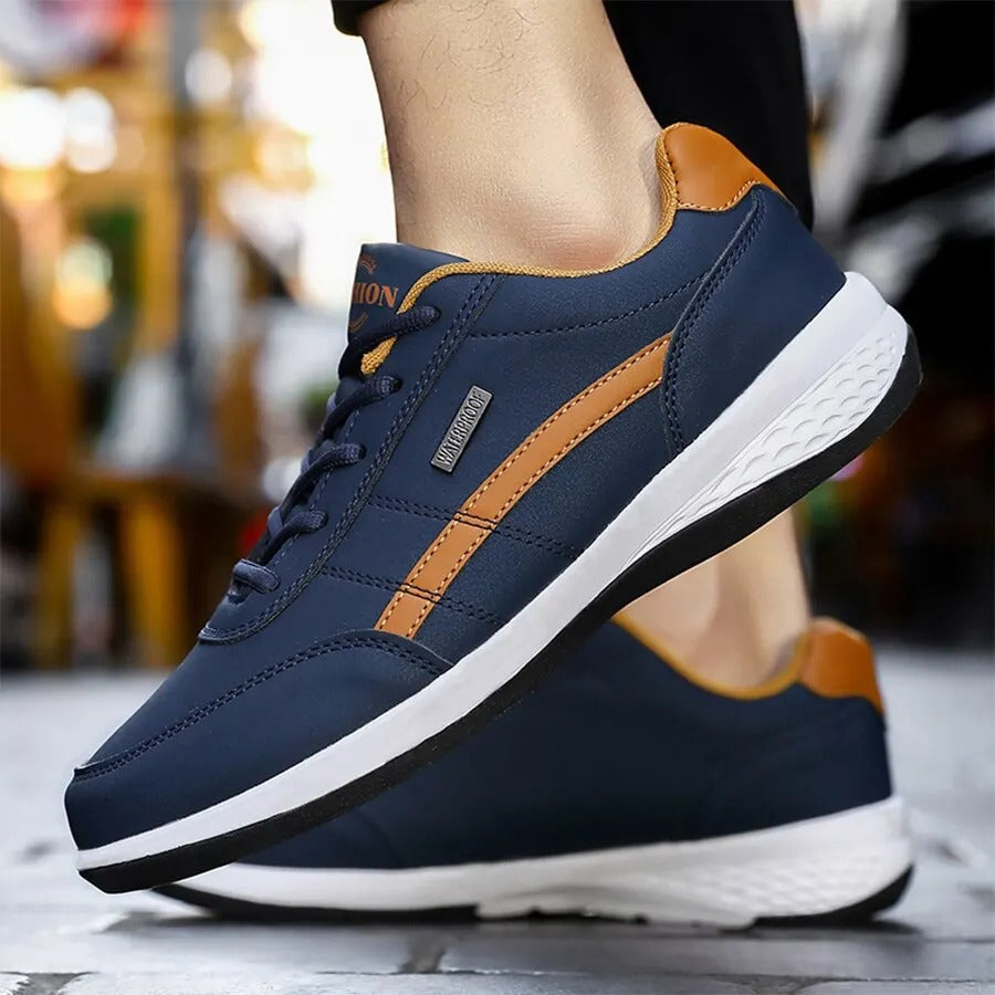 "Elegante orthopedische comfortschoenen in blauw; ergonomisch ontwerp voor dagelijks gebruik, biedt ongeëvenaard comfort."
