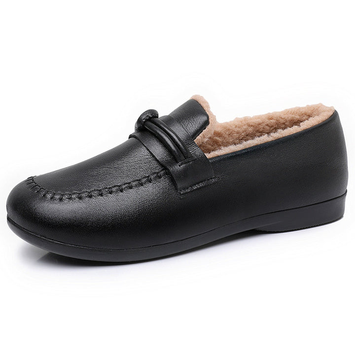 Stijlvolle thermische dames loafers, comfortabel en warm voor casual of klassieke herfst- en winterlooks.