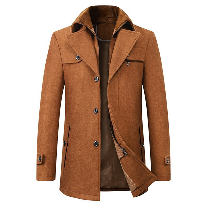 Veelzijdige heren winterjas voor zowel casual als formele gelegenheden. Modieuze bovenkleding.