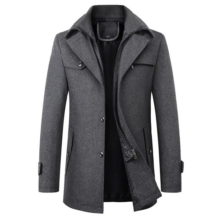 Comfortabele en warme wintermantel voor mannen, ideaal voor koude dagen. Essentiële winterkleding.
