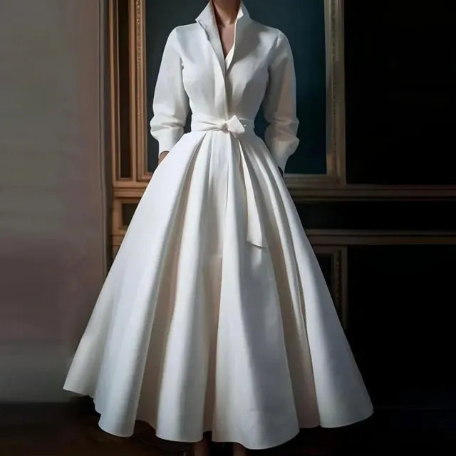 Elegante witte maxi jurk voor dames, perfect voor speciale gelegenheden, feesten en formele avonden. Stijlvolle lange zomerjurk.
