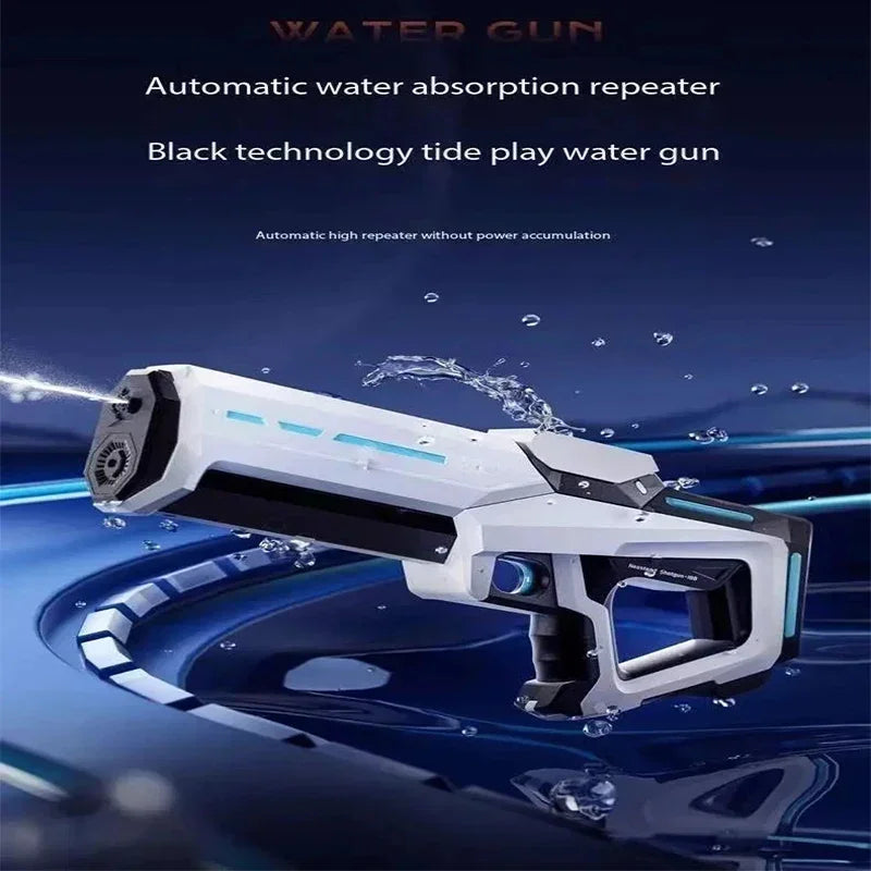 Elektrische waterpistolen met automatische straal, felgekleurd, perfect voor zomers plezier voor kinderen en volwassenen.