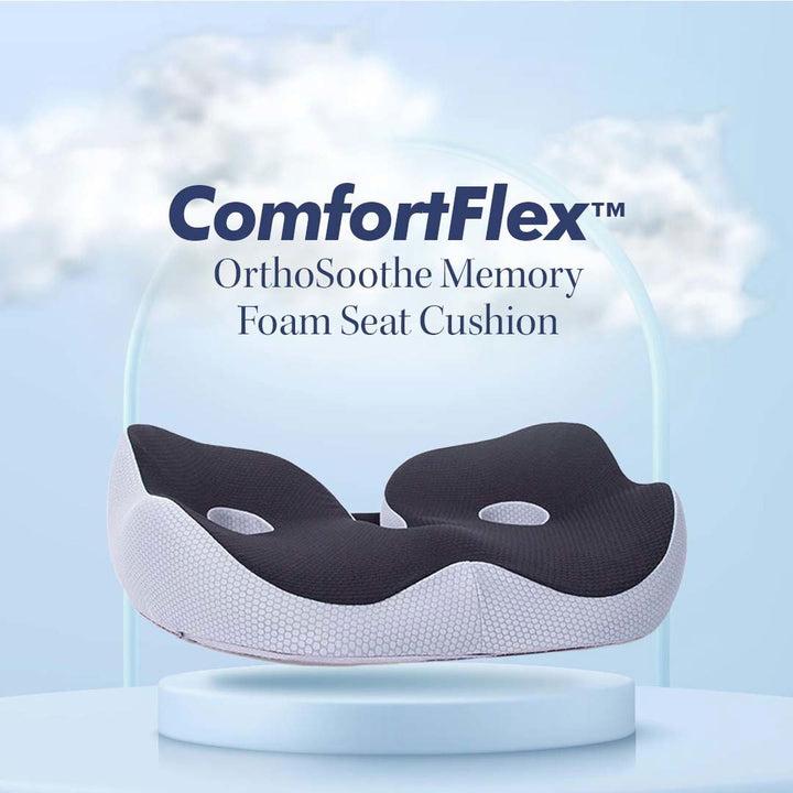 Ergonomisch zitkussen voor thuis of kantoor, biedt comfort en lendensteun.