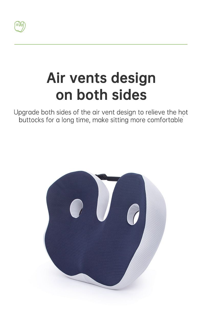 Comfortabel ergonomisch zitkussen voor auto, kantoor en rolstoel, verlicht rugpijn.