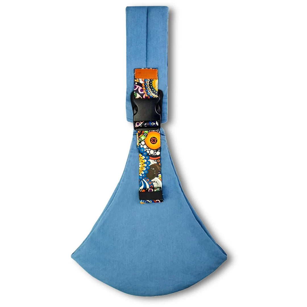 "Ergonomische baby draagzak in zwart met aanpasbare banden, ademend materiaal voor comfortabel dragen van je kind."
