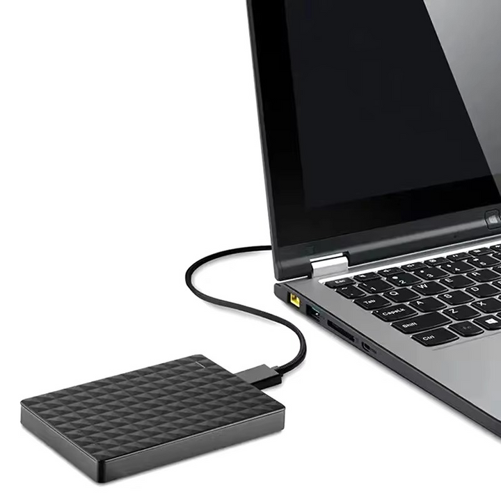 USB 3.0 externe harde schijf 2TB voor ultrasnelle overdracht en uitbreiding van geheugen.