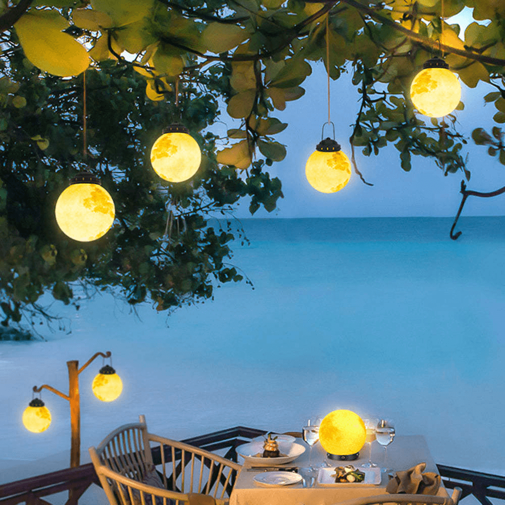 LED Buitenhanglamp - Goud Metaal & Hars
