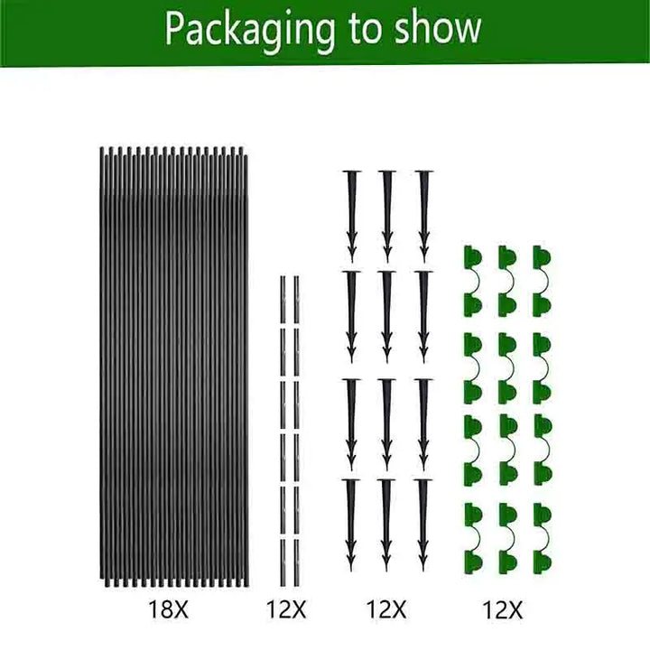 Flexibele DIY plantentunnel van glasvezel; essentiële tuinaccessoire voor optimale plantengroei en tuinieren.