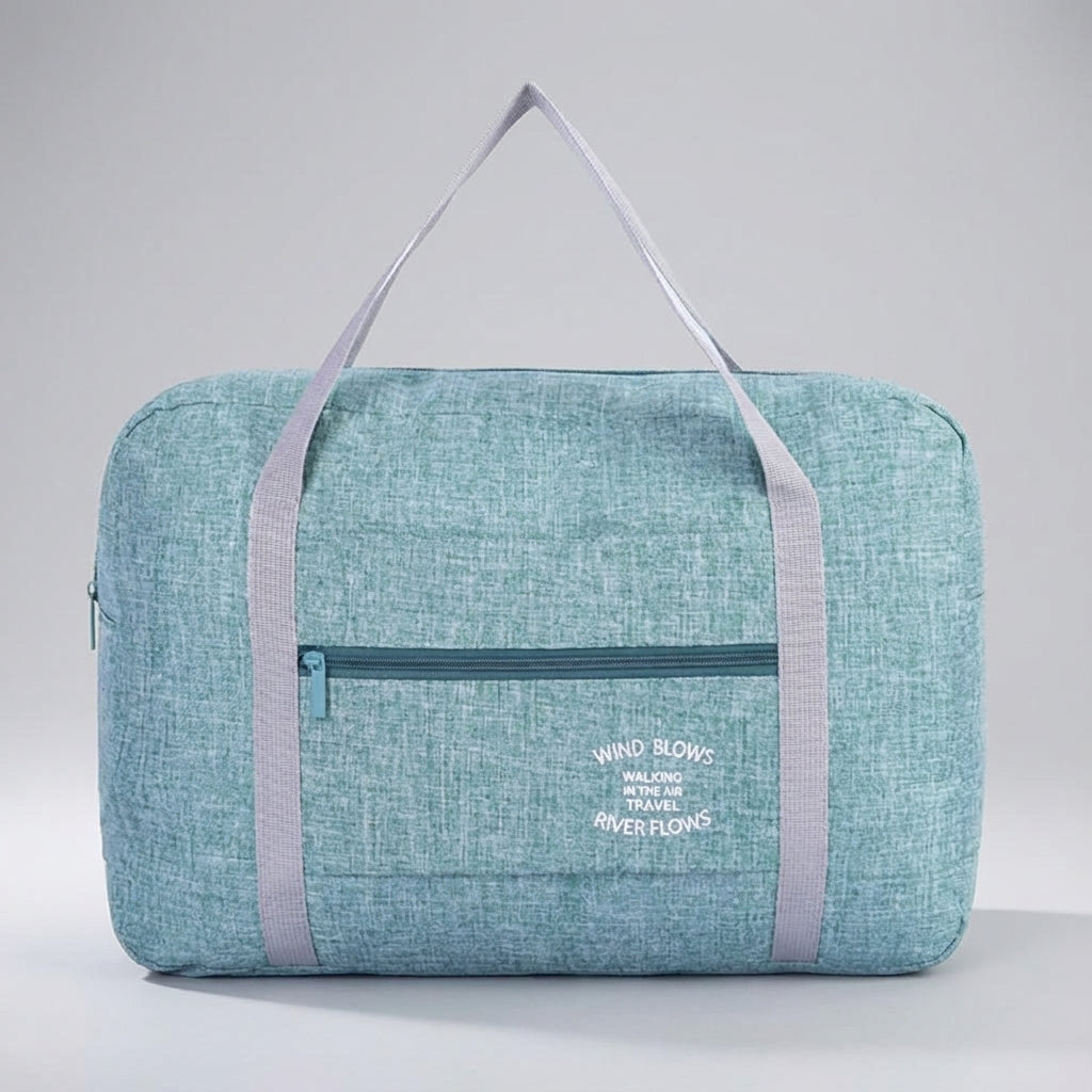Stijlvolle opvouwbare weekendtas/duffelbag van Foldara, perfect voor korte trips of als extra bagage.