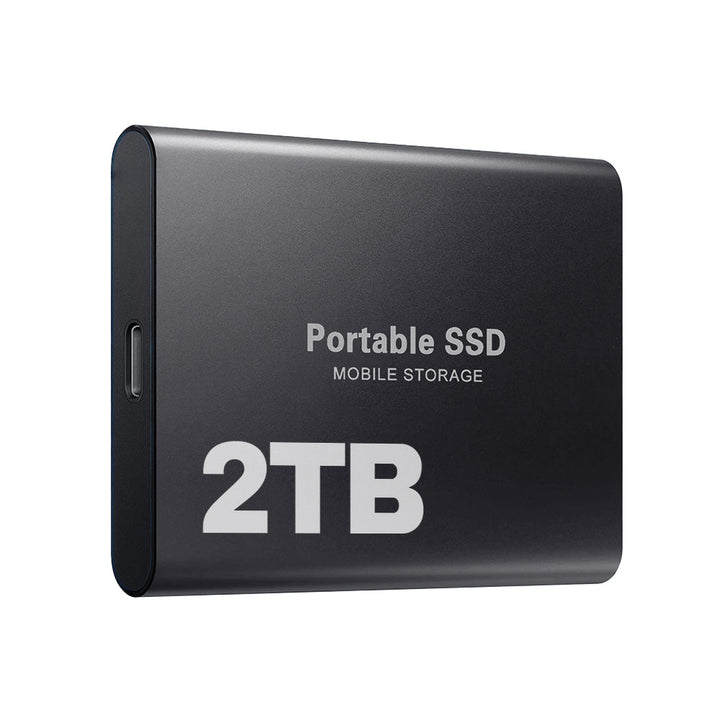 "FusionElite 2TB externe SSD, snel en schokbestendig, zilverkleurig, geschikt voor laptops en pc's"