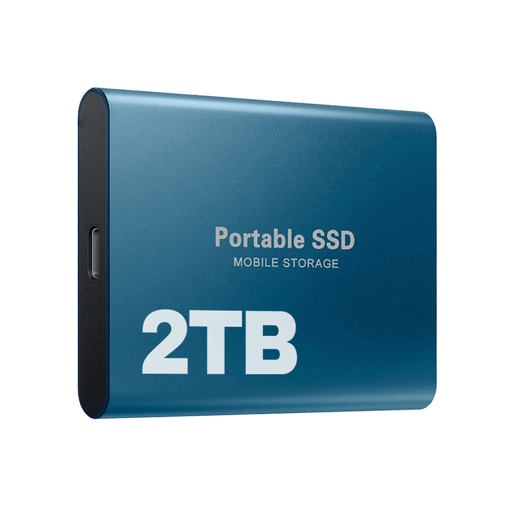 "FusionElite 2TB externe SSD, snel en schokbestendig, zilverkleurig, geschikt voor laptops en pc's"