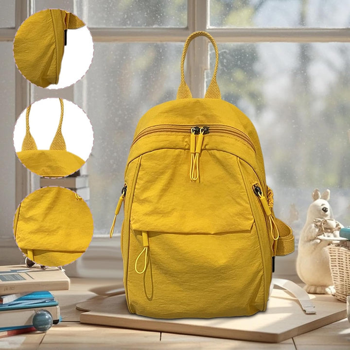 Georganiseerde reistas/schooltas, unisex en waterdicht, in stijlvol lichtgrijs met veel vakken.