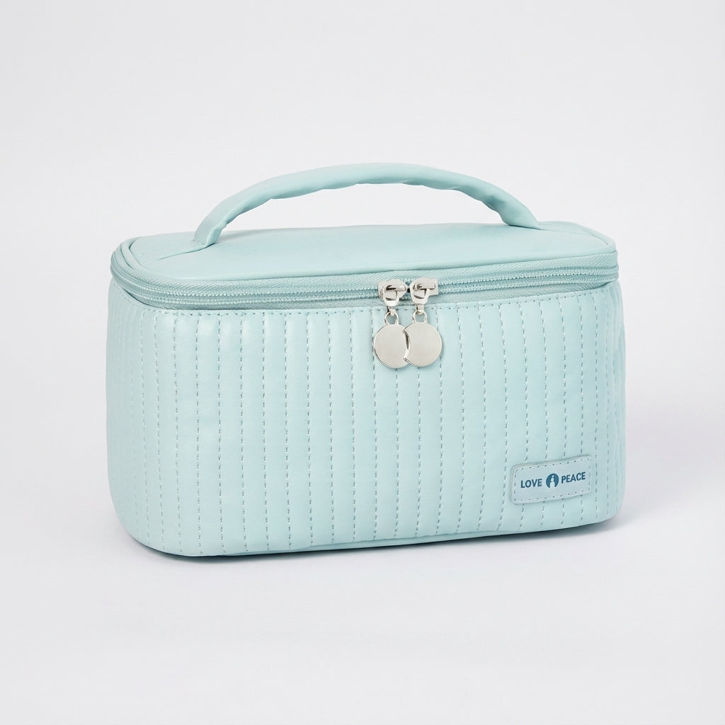 Zwarte NeatCase toilettas, elegant en ruim, onmisbaar reisaccessoire voor dames en heren.