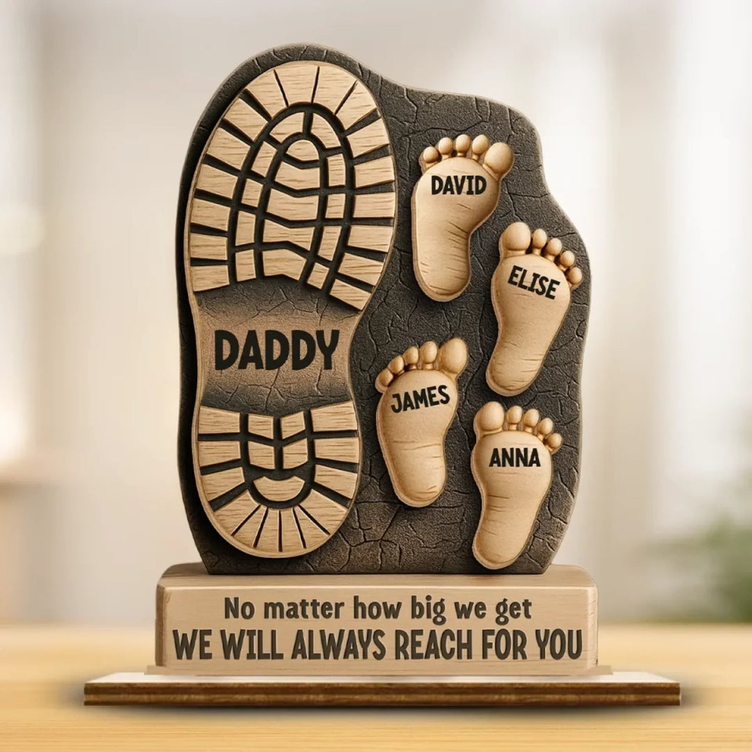 Handgemaakte houten plaquette, gepersonaliseerd geschenk voor heren. Perfect als uniek Vaderdag of familie cadeau.